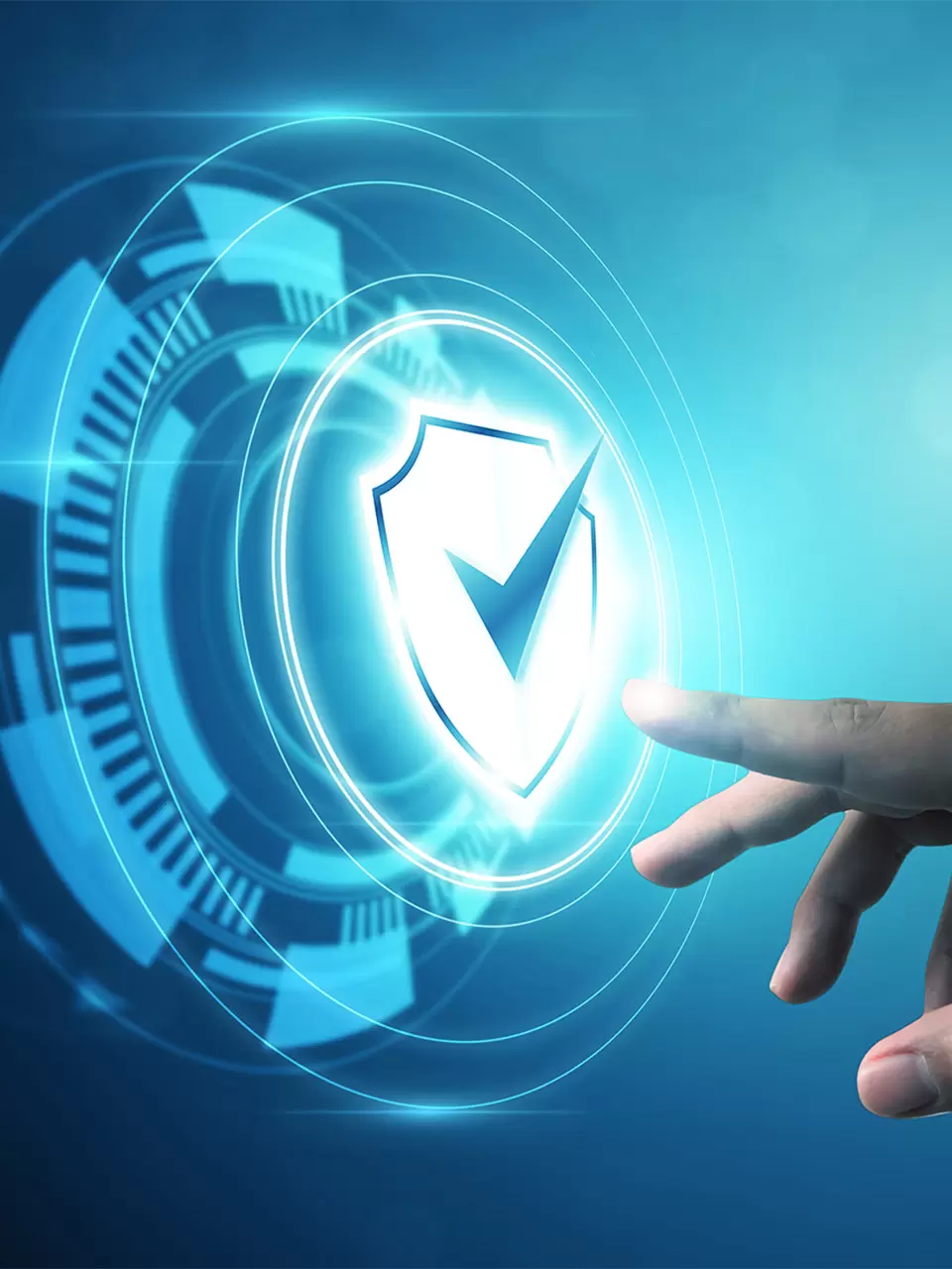 Protection network security computer and safe your data concept. Digital crime by an anonymous hacker